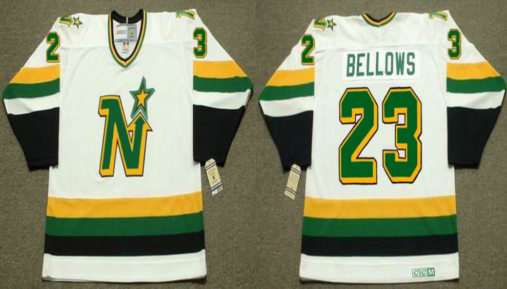 2019 Men Dallas Stars #23 Bellows White CCM NHL jerseys